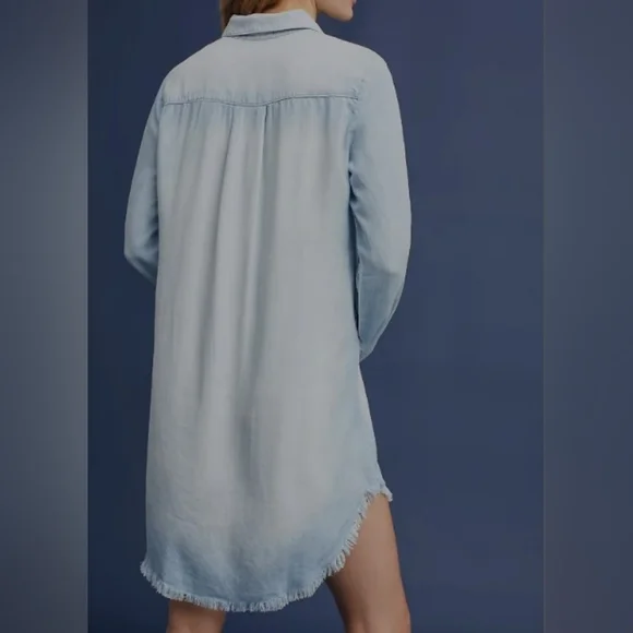 Cloth & Stone Light Blue Denim Shirt Dress - Picture 2 of 10